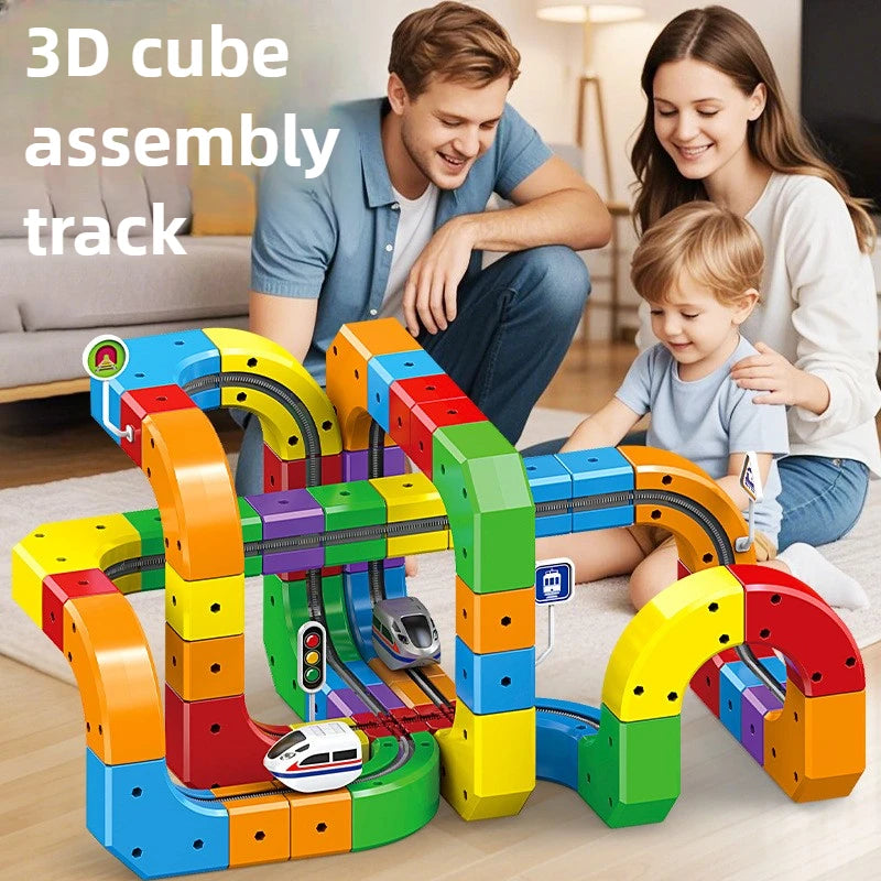 BuildiKids™ Magic Track Set Educational Screen Free Building Blocks Toy (3-6 yrs) 81 Pieces